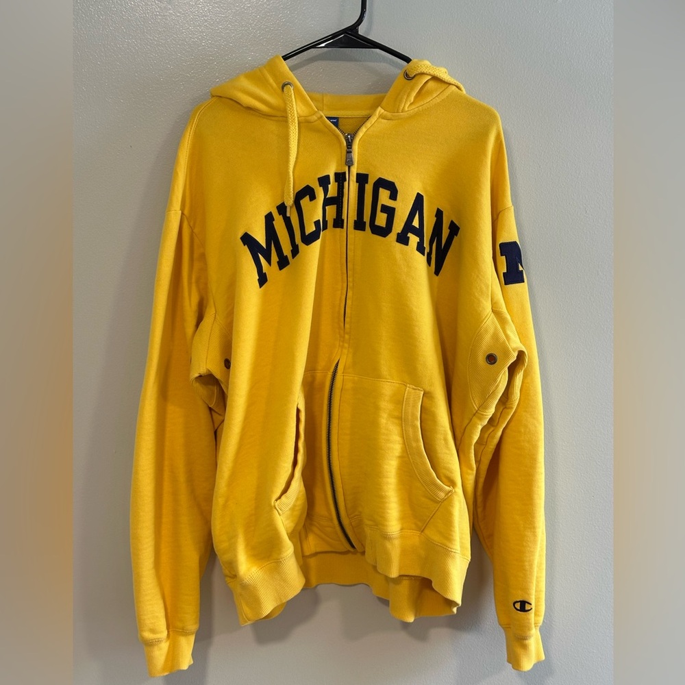 Champion Michigan Hooded Zip-Up Sweatshirt